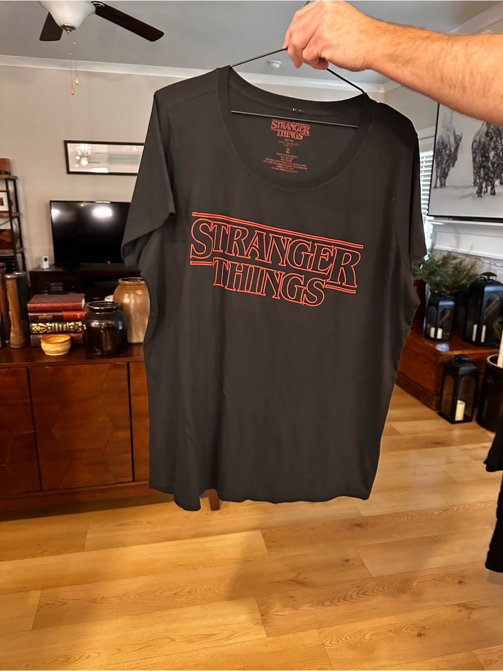 torrid Black Tee with Red 'Stranger Things' Logo